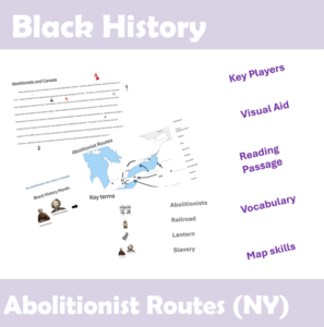 Black history routes with passage and vocab cover